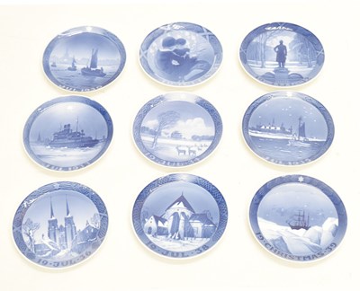 Lot 626 - Royal Copenhagen - Collection of 1930s Christmas plates