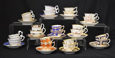 Lot 539 - Group of eleven early/mid 19th century porcelain trios