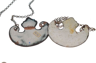 Lot 298 - Collection of seventeen mid 18th century and later enamel wine and spirit decanter labels