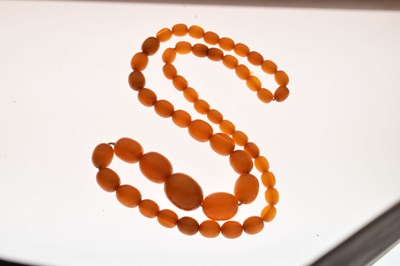 Lot 192 - Amber bead necklace