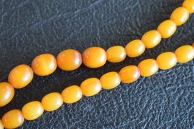 Lot 192 - Amber bead necklace