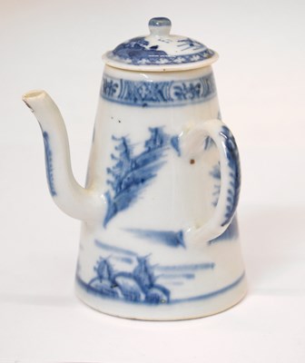 Lot 440 - Chinese blue and white porcelain chocolate pot