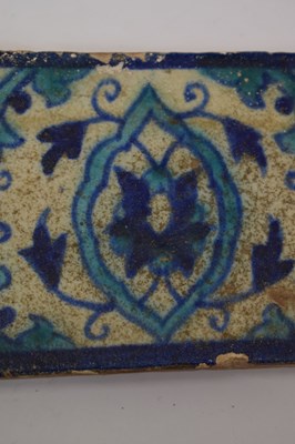 Lot 488 - Antique Islamic faience pottery kashi tile