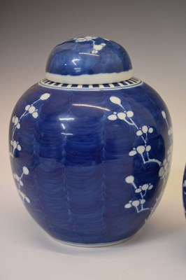 Lot 442 - Graduated set of four prunus vases and covers