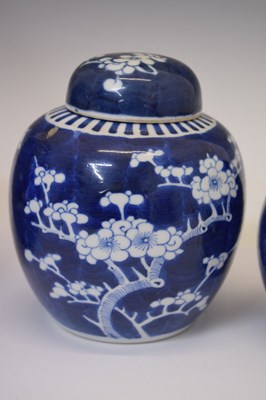 Lot 442 - Graduated set of four prunus vases and covers