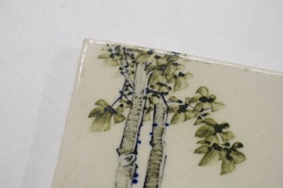 Lot 446 - Two Chinese porcelain tiles