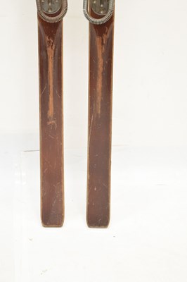 Lot 404 - Pair of Attenhofer of Switzerland wooden skis