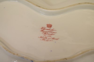 Lot 379 - Chamberlains Worcester - Two Imari shaped dessert dishes, etc