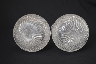 Lot 520 - Pair of cut glass decanters