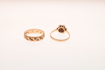 Lot 24 - Two 9ct gold stone set rings