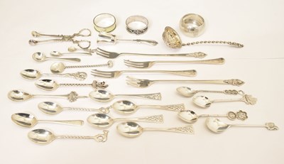 Lot 176 - Quantity of silver and white metal spoons