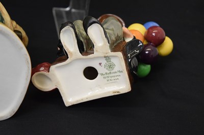 Lot 558 - Royal Doulton - Five porcelain figures, character jug and Royal Copenhagen polar bear
