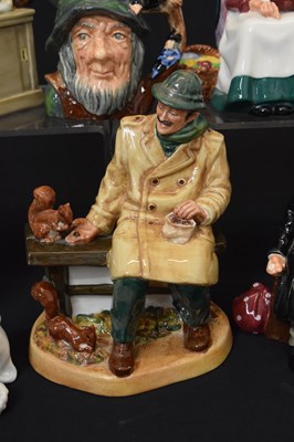 Lot 558 - Royal Doulton - Five porcelain figures, character jug and Royal Copenhagen polar bear
