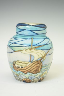 Lot 550 - Moorcroft Pottery - Winds of Change pattern ginger jar and cover