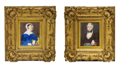 Lot 517 - James Beech, (fl. 1830-1839) - Pair of portrait miniatures