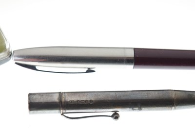 Lot 311 - George V silver propelling pencil, and a group of vintage fountain pens