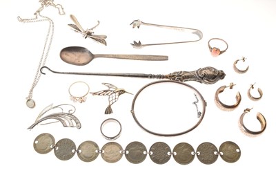 Lot 173 - Assorted small silver items