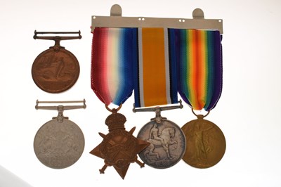 Lot 509 - First World War medal trio awarded to Private J. Davies and other medals