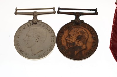 Lot 509 - First World War medal trio awarded to Private J. Davies and other medals