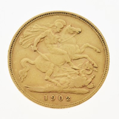 Lot 259 - Edward VII gold half sovereign, 1902