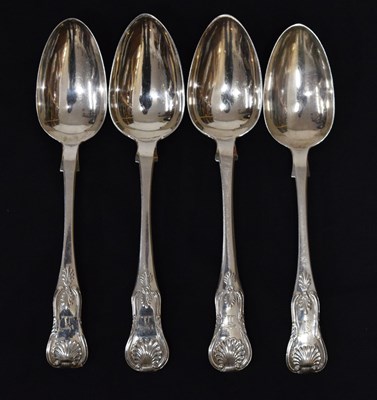 Lot 262 - Two pairs of Scottish Kings pattern serving spoons