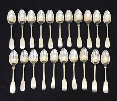 Lot 219 - Quantity of mainly Georgian and Victorian silver teaspoons