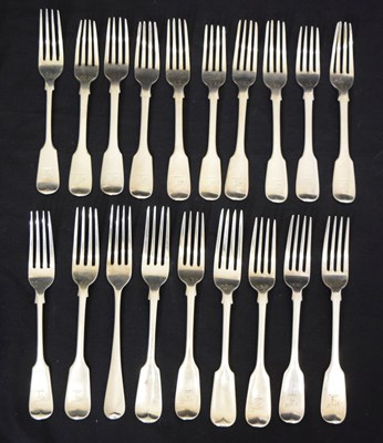 Lot 222 - Quantity of silver dessert forks