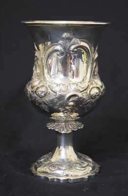 Lot 195 - Victorian silver trophy cup or goblet