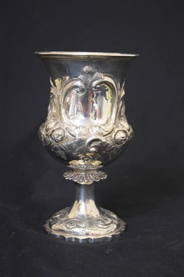 Lot 195 - Victorian silver trophy cup or goblet