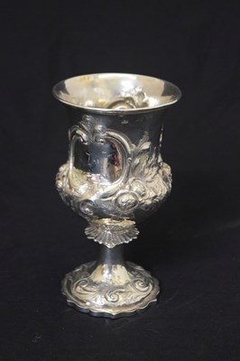 Lot 195 - Victorian silver trophy cup or goblet