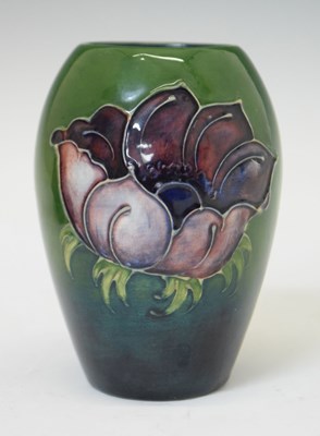 Lot 555 - Moorcroft Pottery - Anemone pattern vase