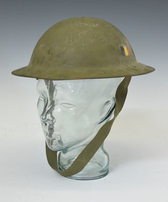 Lot 490 Second World War period steel helmet with