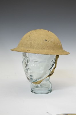 Lot 491 - Second World War Brodie steel helmet in desert camouflage