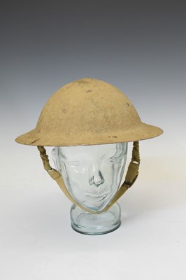 Lot 491 - Second World War Brodie steel helmet in desert camouflage