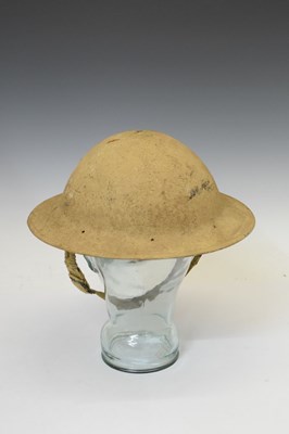 Lot 491 - Second World War Brodie steel helmet in desert camouflage