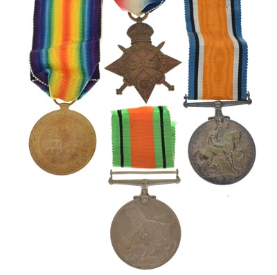 Lot 510 - British First World War medal pair and others