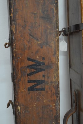 Lot 397 - Four mahogany and tin-mounted fishing rod boxes/cases