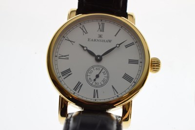 Lot 120 - Earnshaw - Gentleman's gold plated and stainless steel wristwatch