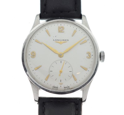 Lot 102 - Longines - Gentleman's stainless steel cased wristwatch