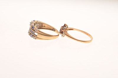 Lot 23 - Two 9ct gold dress ring