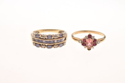 Lot 23 - Two 9ct gold dress ring