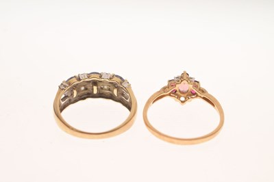 Lot 23 - Two 9ct gold dress ring