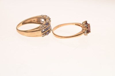 Lot 23 - Two 9ct gold dress ring