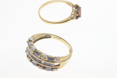 Lot 23 - Two 9ct gold dress ring