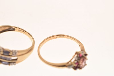 Lot 23 - Two 9ct gold dress ring