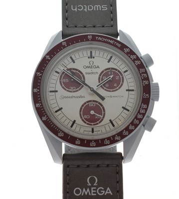 Lot 96 - Swatch Omega Speedmaster - Gentleman's 'Mission to Pluto' watch