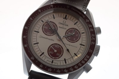 Lot 96 - Swatch Omega Speedmaster - Gentleman's 'Mission to Pluto' watch