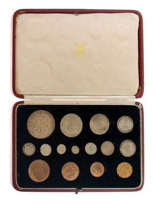 Lot 68 - 1937 George VI fifteen coin Specimen Coin Set with Maundy money