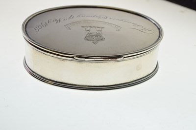 Lot 113 - Edward VII silver Livery Company box of oval form