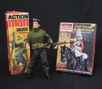 Lot 442 - Palitoy Action Man 1970s boxed solider and Full Parade Accourtrement